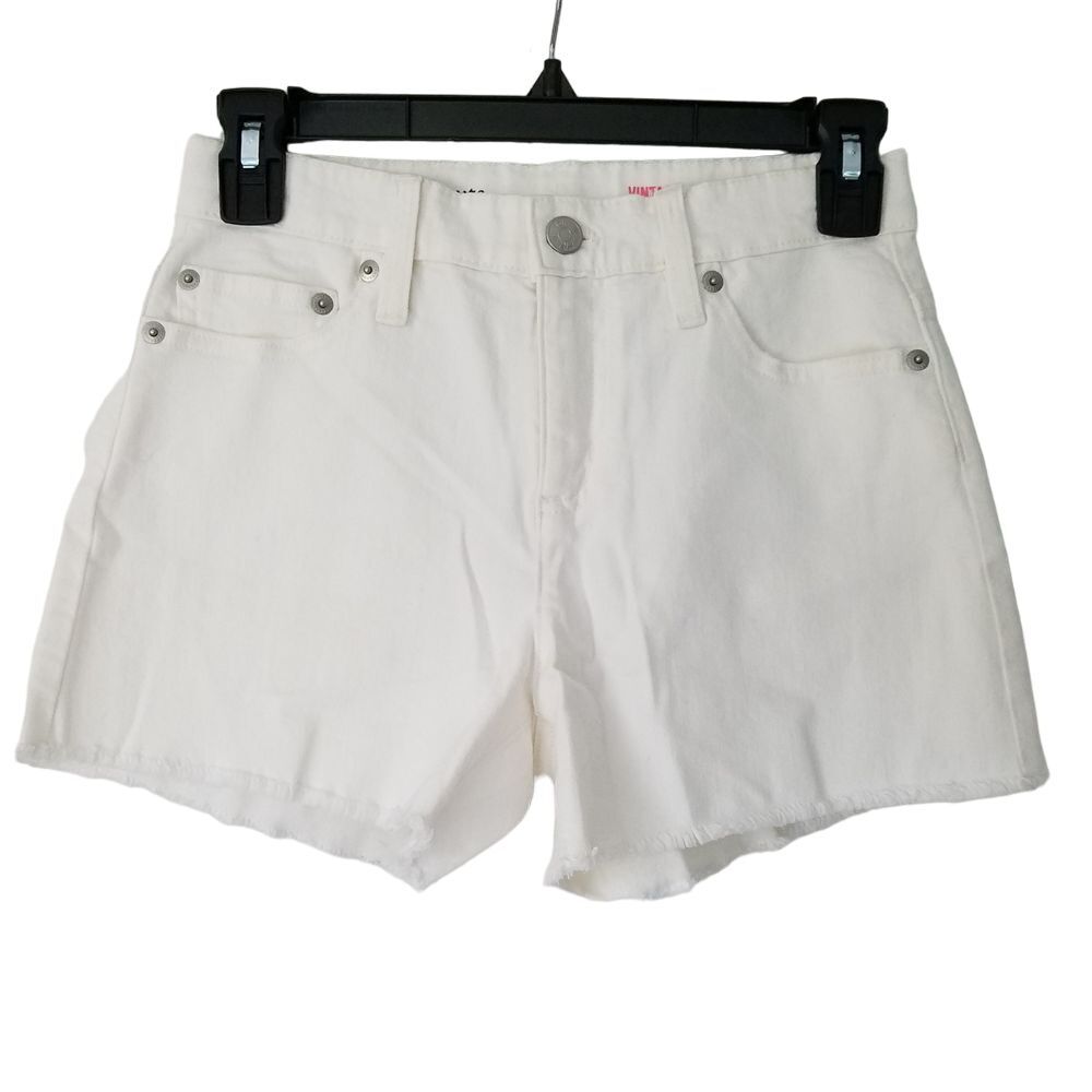 J. Crew Girls Frayed-Hem Denim Shorts‎ Size 10 White NWT BF742